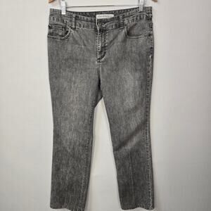 Chico's Platinum Ultimate Fit Boot Leg Jeans, Grey Size 1 (8)